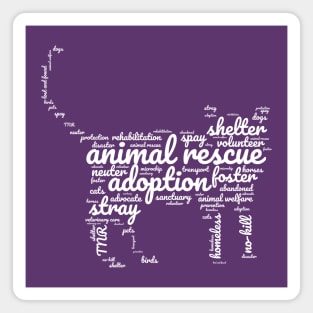 Animal Rescue Word-cloud Magnet